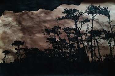 Drawing titled "Quand les grenouill…" by Camille Escudero, Original Artwork, Ink