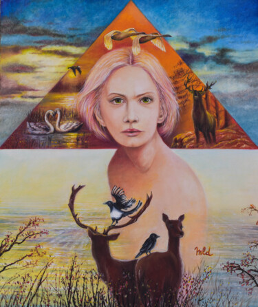 Peinture intitulée "Conscience : les fo…" par Marie-Line Dromard, Œuvre d'art originale, Huile