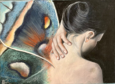 Evasion Drawing titled "Evasion" by Maria Romano, Original Artwork, Pastel