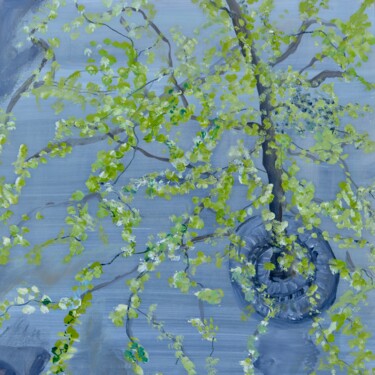 Painting titled "Abre N°1.3" by Isabelle Marthouret Brisset, Original Artwork, Oil Mounted on Wood Stretcher frame