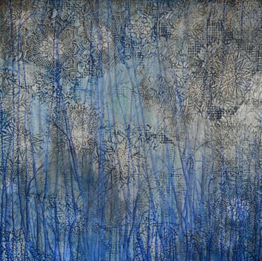 Peinture intitulée "Terre Indigo" par Gaetan Gasc, Œuvre d'art originale, Acrylique Monté sur Châssis en bois