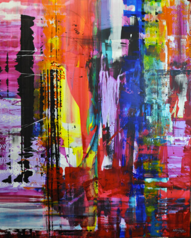 Painting titled "Colors of thought" by Jana Noldin, Original Artwork, Acrylic