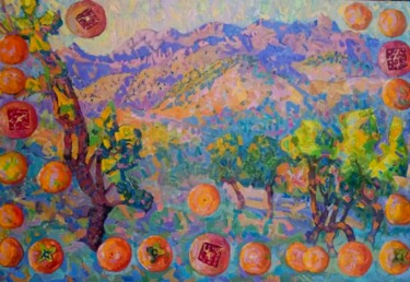 绘画 标题为“Abundance” 由Bakhtiyar Urakov, 原创艺术品, 油 安装在木质担架架上