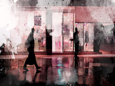 Malerei mit dem Titel "Night Sreet 2" von Ira Tsantekidou, Original-Kunstwerk, Digitale Malerei