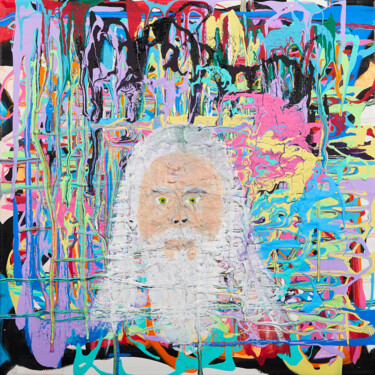 绘画 标题为“Self Portrait” 由Troy Wilson-Ripsom, 原创艺术品, 丙烯 安装在木质担架架上