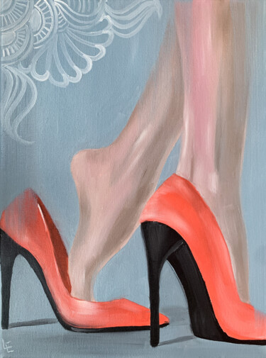I'm at home, Darling - oil on canvas sexy painting Картина под названием "I'm at home, Darlin…" - Elena Polak, Подлинное произведение искусства, Масло Установлен на Деревянная…