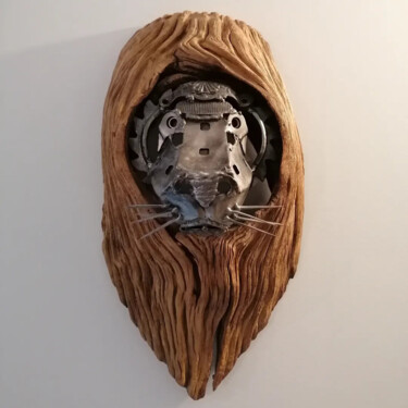 Sculpture intitulée "The king" par Pacom, Œuvre d'art originale, Métaux Monté sur artwork_cat.