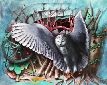绘画 标题为“Under Cover of Night” 由Natalie Aleksejeva (NatalieVerve), 原创艺术品, 丙烯