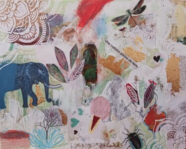 Une histoire pleine de sens Peinture intitulée "Une histoire pleine…" par Rachel Filiatrault, Œuvre d'art originale, Acrylique
