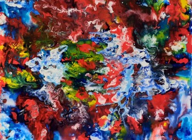 Peinture intitulée "ENERGIE" par Maryse Houppilliart, Œuvre d'art originale, Acrylique Monté sur Châssis en bois