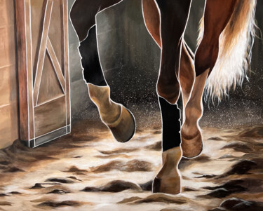제목이 "Happy Horseshoe"인 미술작품 Alina Shimova로, 원작, 아크릴