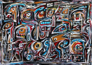 Pittura intitolato "A look from within" da Riccardo Vitiello, Opera d'arte originale, Acrilico