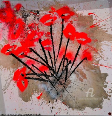 Peinture intitulée "l'acte V "sens, jou…" par Fleur Keil, Œuvre d'art originale, Bombe aérosol