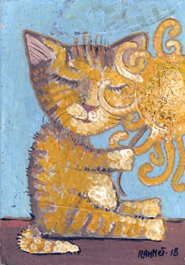 绘画 标题为“VASYA and the SUN.” 由Rakhmet Redzhepov, 原创艺术品, 丙烯