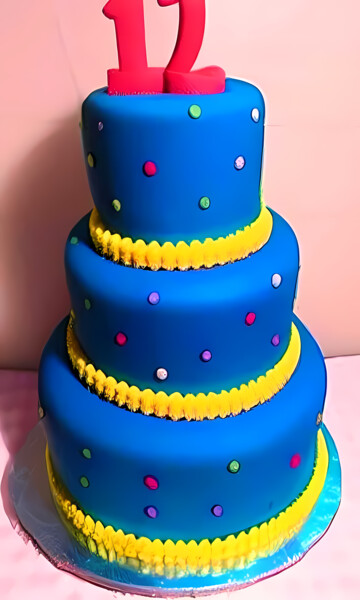 Digital Arts titled "BIRTHDAY CAKES 28" by Mahesh Tolani, Original Artwork, Digital Painting