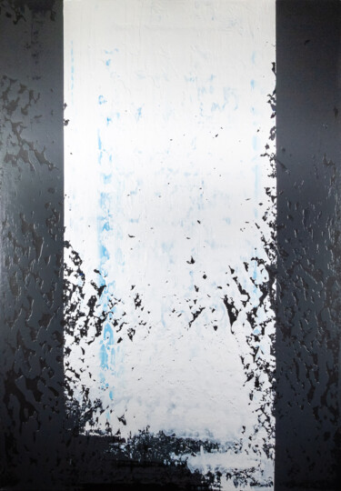 Painting titled "Light Water" by Björn Wiedemann, Original Artwork, Acrylic Mounted on Wood Stretcher frame