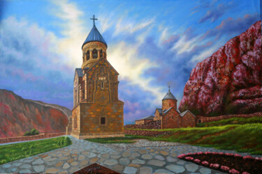 Painting titled "монастырь Нораванк…" by Megamike, Original Artwork, Oil