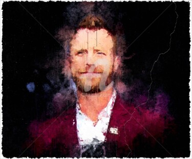 제목이 "Dierks Bentley 001"인 디지털 아트 Leonardo Lillian로, 원작, 디지털 페인팅
