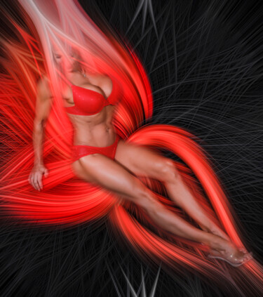 Photographie intitulée "En rouge" par Cyril Comtat, Œuvre d'art originale, Photographie numérique