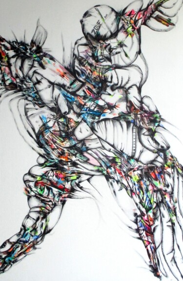 Peinture intitulée "Naître" par El-Zoufri, Œuvre d'art originale, Acrylique