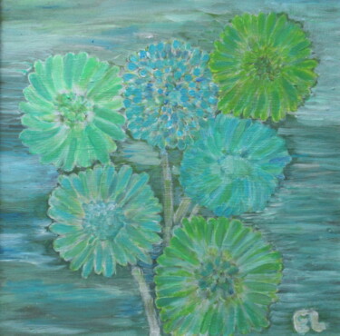 Painting titled "Printemps" by Estelle.L, Original Artwork, Acrylic Mounted on Wood Stretcher frame