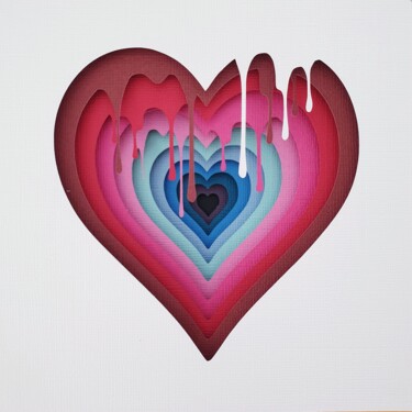 Melting Heart 雕塑 标题为“Melting Heart” 由Daniel Du Preez, 原创艺术品, 纸