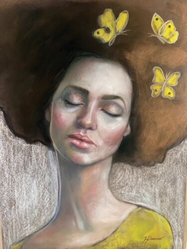 Dream of Freedom Drawing titled "Dream of Freedom" by Maria Romano, Original Artwork, Pastel