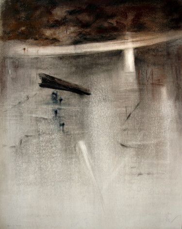 图画 标题为“Woda n°56 Przejezdz…” 由Josef Ciesla, 原创艺术品, 粉笔 安装在其他刚性面板上