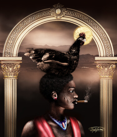 Erzuli Dantor 数字艺术 标题为“Erzuli Dantor” 由Mystifrican, 原创艺术品, 2D数字工作