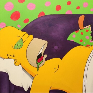 绘画 标题为“Homer mush Psympson” 由Luigi Monti, 原创艺术品, 油