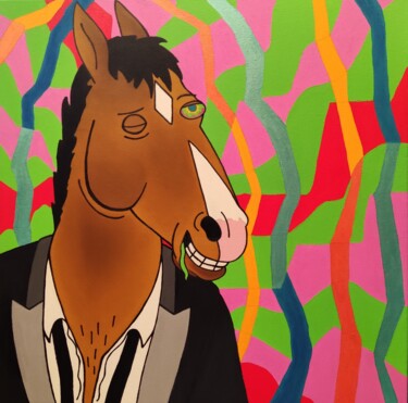 绘画 标题为“Horseman Bojacid” 由Luigi Monti, 原创艺术品, 油