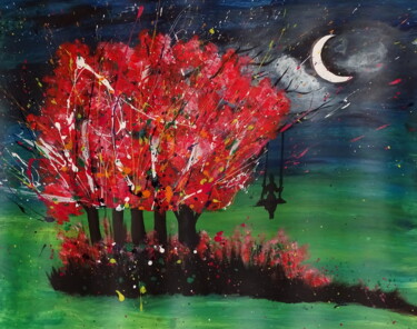Painting titled "Swinging lady" by Cb., Original Artwork, Oil