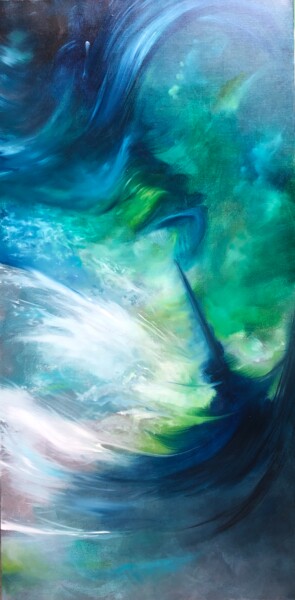 Peinture intitulée "RAFALE" par Catherine Chesneau, Œuvre d'art originale, Huile Monté sur Châssis en bois
