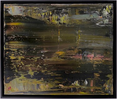 No. 1765_Mud with swirl Malerei mit dem Titel "No. 1765_Mud with s…" von Guido Lötscher, Original-Kunstwerk, Öl Auf Keilrahmen aus Holz montiert