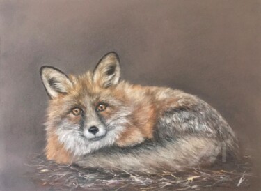 Fox portrait Zeichnungen mit dem Titel "Fox portrait" von Irene_art, Original-Kunstwerk, Pastell