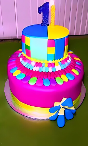 Digital Arts titled "BIRTHDAY CAKES 33" by Mahesh Tolani, Original Artwork, Digital Painting