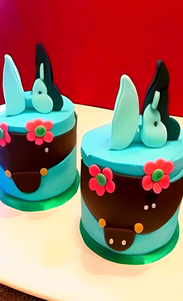 Digital Arts titled "BIRTHDAY CAKES 36" by Mahesh Tolani, Original Artwork, Digital Painting