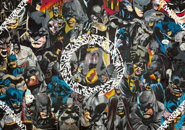 Malerei mit dem Titel "Batman" von John Karter, Original-Kunstwerk, Marker