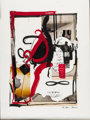 Collages intitulée "infini" par Florence Mura, Œuvre d'art originale, Collages Monté sur Châssis en bois