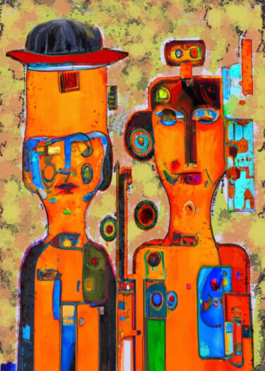 绘画 标题为“Wild orange” 由Luigi Fazio (Fazio's Concepts), 原创艺术品, 丙烯