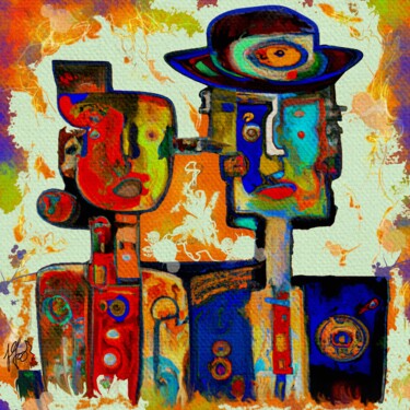 绘画 标题为“Caballero y Caballe…” 由Luigi Fazio (Fazio's Concepts), 原创艺术品, 丙烯