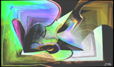 Arte digital titulada "crazy fish" por Joseph Pllo, Obra de arte original, Pintura Digital