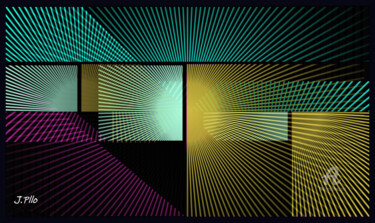 Arte digital titulada "quatresplanet" por Joseph Pllo, Obra de arte original, Pintura Digital