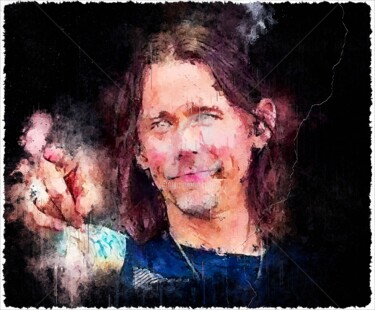 제목이 "Myles Kennedy 001"인 디지털 아트 Leonardo Lillian로, 원작, 디지털 페인팅