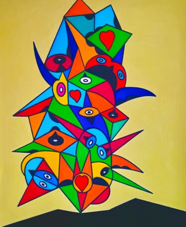 Pittura intitolato "QUANDO NASCE UN AMO…" da Massimo Zerbini, Opera d'arte originale, Acrilico