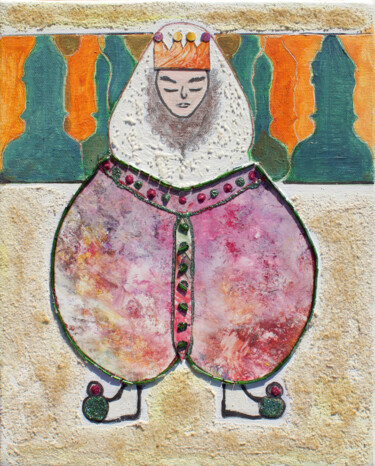 Painting titled "Il étatit une fois…" by Maguie Mesguich, Original Artwork, Acrylic