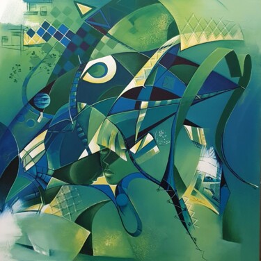 Pittura intitolato "Non lo dire a nessu…" da Mery Blindu, Opera d'arte originale, Acrilico Montato su Telaio per barella in…