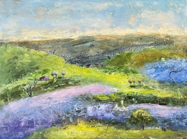 Lavander Haze. Painting titled "Lavander Haze." by Natalie Aleksejeva (NatalieVerve), Original Artwork, Acrylic