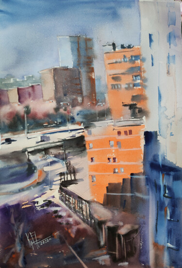 绘画 标题为“"VIEW FROM THE WIND…” 由Elena Krivoruchenko, 原创艺术品, 水彩