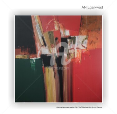 绘画 标题为“Shadow becomes real…” 由Anil Gaikwad, 原创艺术品, 丙烯